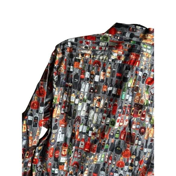 Paisley & Gray Slim Fit Men's Funky Shirt Long Sleeve Wine Print Size Large NEW - Picture 6 of 11